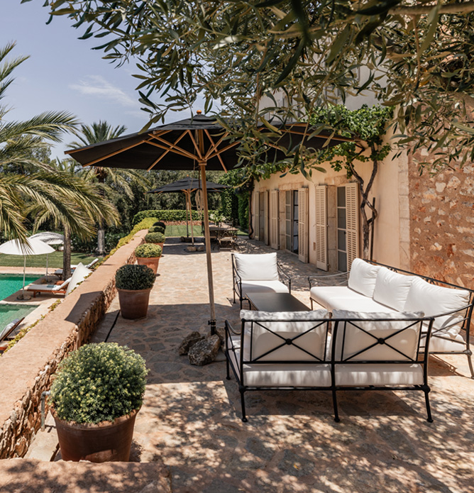 Can Joshua, Mallorca, private gym finca Mallorca daily cleaning finca Mallorca, breakfast included villa Mallorca, historic-style finca modern comfort sea view finca Mallorca